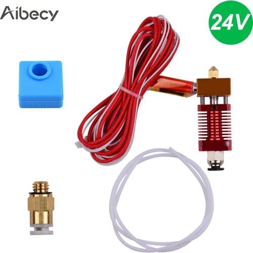 Aibecy Metal Hotend Extruder Kit with 0.4mm Nozzle Aluminum Heating Block Silicone Sock 12/24V 40W for Creality Ender 3 Pro