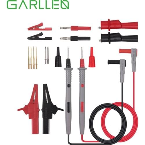 GARLLEN Probe Test Lead Kit With Alligator Clips Electronic Digital Multimeter Test Lead Portable Test Tool