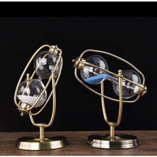 Creative metal hourglass timer decoration wine rack shelf decoration model room cafe home accessories