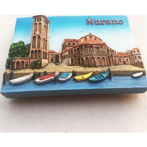 Lychee Italy Crystal Island Scenic Refrigerator Magnet Creative 3D Fridge Magnet Home Decoration Travel Souvenirs