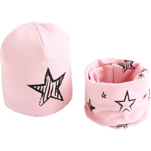 New 2020 Spring Autumn Girls Plush hat scarf set Winter boys girls hat Kids Beanies Sets Cotton Children Hat Scarf-Collar set