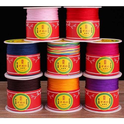 1mm/1.5mm Big Roll Nylon Chinese Knot Knotting Kumihimo Macrame Cord Braided DIY Beading Shamballa String Thread Wire Line