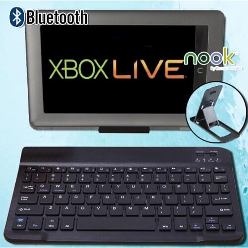 Portable Mini Wireless Bluetooth Keyboards with Touchpad for Barnes & Noble NOOK HD+ 9 Inch Tablet for Android Ios Windows