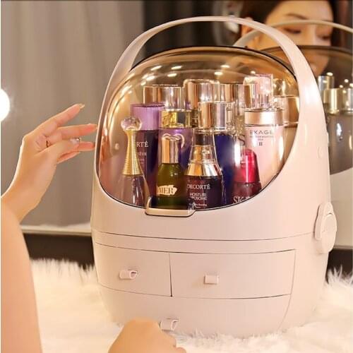 Protable Jewerly Box Desktop Cosmetic Drawer Storage Box Case Makeup Organizer Cosmetics Storage Rack Container Display Stand