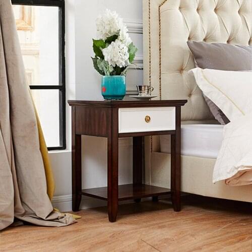 Bedside table bedroom American solid wood storage cabinet simple modern lockers simple small table