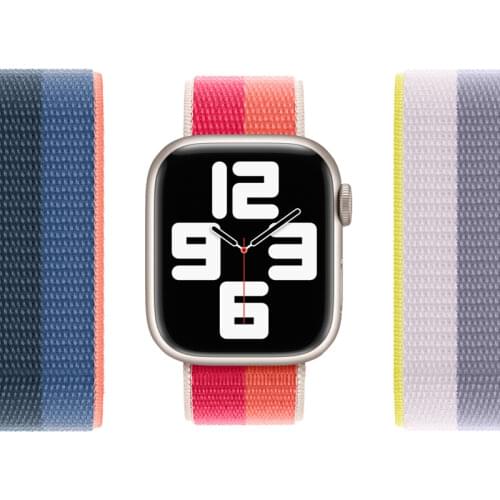 Nylon Strap for Apple Watch 44mm 40mm 42mm 38mm Sport loop band iwatch 1 2 3 4 5 6 bracelet belt correa for apple watch SE strap