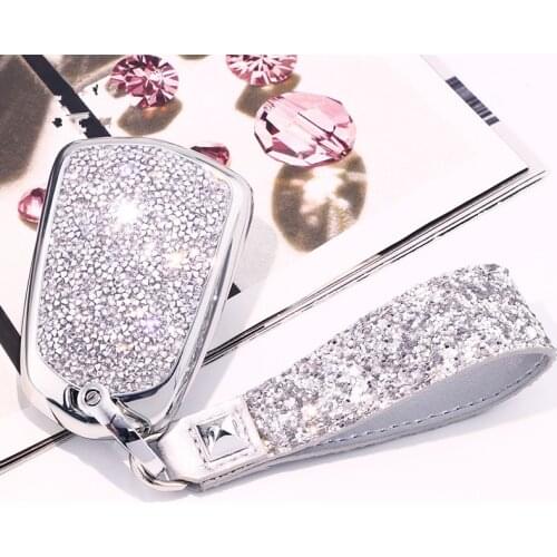 Luxury Diamond Crystal Car Key Case Cover Shell Fit Cadillac XTS SLS CTS ATSL XT5 SRX XT4 CT6 2015 2016 2017 2018 Accessories