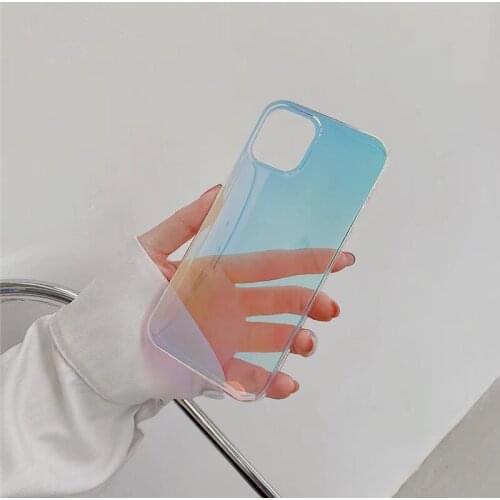 Luxury laser gradient case for iphone 11 12 Pro Max XS XR shell phone cases for Iphone 11promax 7 8 Plus anti-knock clear funda