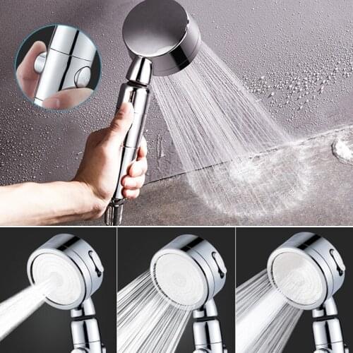 High Pressure Water Saving Spray Shower Head 360 Rotated Rainfall Shower Head Bathroom Hand-held Pressurized Massage Shower Head
