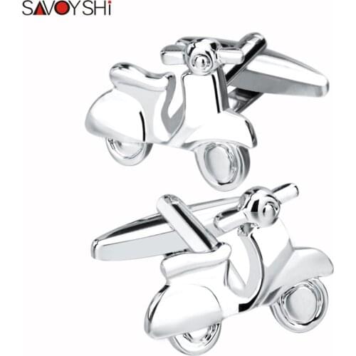 SAVOYSHI Novelty Motorcycle Cufflinks for Mens Shirt Accessoires High quality Groom Wedding Cuff links Brand Men Jewelry