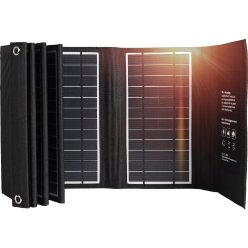 Solar blanket folding 60w panel charger for outdoor camping