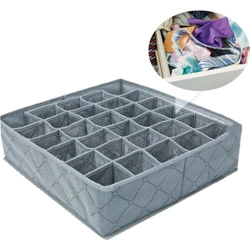Bamboo Charcoal Non-woven Fabric Foldable Storage Box Underwear Organizer Bra Necktie Panties Socks Case Drawer