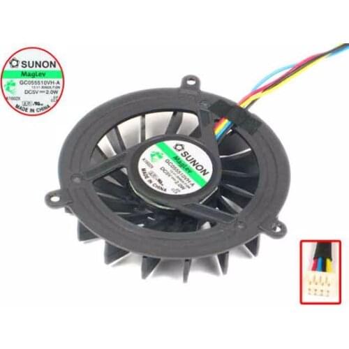 SUNON GC055510VH-A 13.V1.B3925.F.GN Server Round Fan DC 5V 2.0W 4-wire