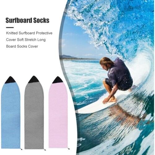 Knitted Flannel Surfboard Sock Protective Case Soft Stretch Quick-Dry Snowboard Cover For Surfing Board sports accessories