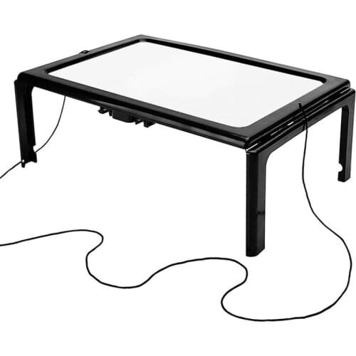 Lighted Elderly People Newspaper Reading Help Magnifying Glass Lamp with Led Light Table Stand Phone Screen Magnifier Loupe 3x