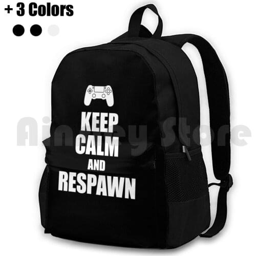 Gamer , Keep Calm And Outdoor Hiking Backpack Waterproof Camping Travel Gaming Gamer Gamer Girl Video Games Videogames