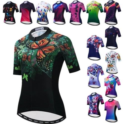 Weimostar Womens Cycling Jersey Short Sleeve Mountain Bike Clothing Maillot Ciclismo Anti-UV MTB Bicycle Jersey Cycling Shirt