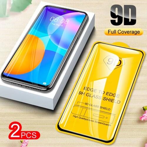2PCS 9D Screen Protector for Huawei P smart 2021 Tempered protective Glass for Huawei P40 P40 Lite P40 Lite E