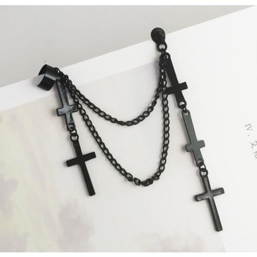 In 2021 Womens Fashion Cross Exaggeration Cool Classic Modern Metal Chain Drop Dangle Earrings Vintage Statement Girls