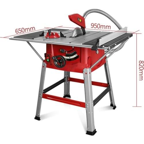 10 inch electric industrial multifunctional woodworking board saw push table saw machine for wood plastic aluminum cutting 1800W