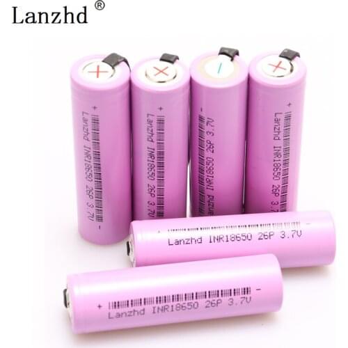 8--52PCS 18650 INR18650 Rechargeable Battery DIY Nickel Sheets battery 18650 batteries Discharge 2600mAh Li-ion 3.7V