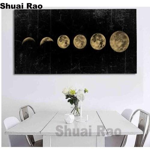 Big Size Eclipse of The Moon 5d diy diamond embroidery diamond painting full square/round drill mosaic Universe Long Banner Art