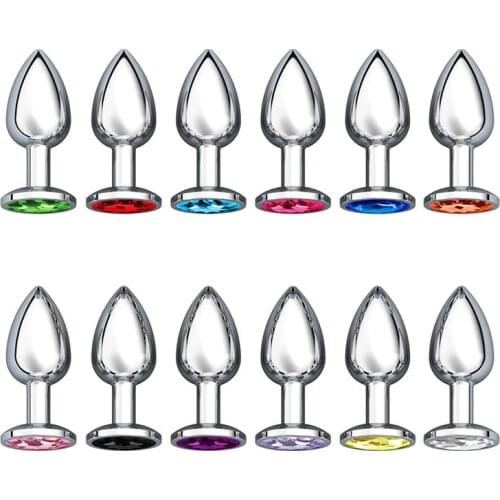 Anal Plug Sex Toys Stainless Steel Butt Plug Tail Anal Sex Toy Crystal Jewelry Trainer For Women/Man Anal Dildo Adults Sex Shop