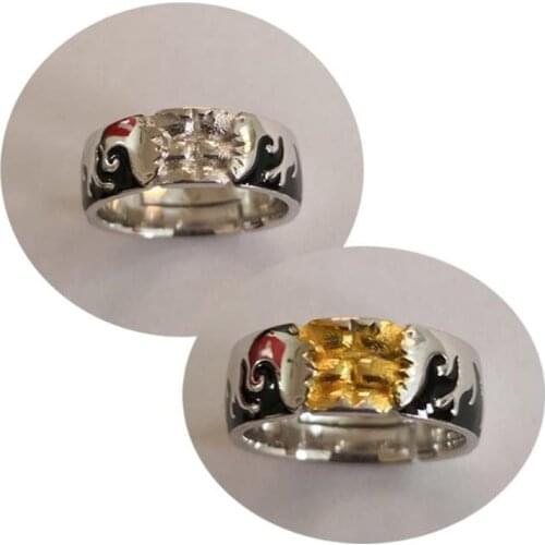 Anime One Piece Monkey D Luffy Ring Cosplay 925 Sterling Silver Zircon Finger Rings Adjustable Jewelry Ring Gift Costume Prop