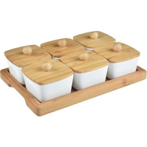 Bambum Lalin - 13 Piece Bamboo Lid Breakfast Set U114