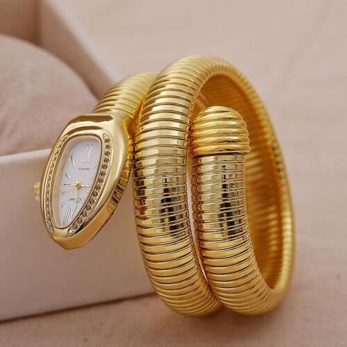 Cool Snake Bangle Watches Women Fashion Infinity Bracelet Watch Vogue Girls Brand Quartz Clock Religios New Luxury Brand