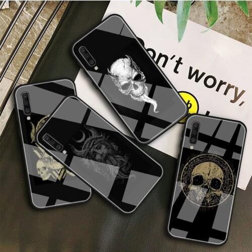 Satanic Skull Tempered Glass Case For Samsung Galaxy A10S A20S A20E A30S A40 A50S A60 A70 A80 A90 A6 A7 A8