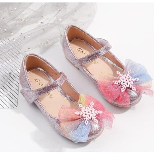 Children Princess Sandals Girls Wedding Shoes Fashion New Girls Bowtie Single Shoes Hot Sale New Kids Shoes E581