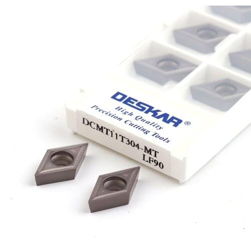 DCMT11T304-FG LF90 DCMT 11T304-MT HQ PS CNC Lathe internal Metal Ceramics Ling Shape Carbide insert Turning Tool Machining Steel