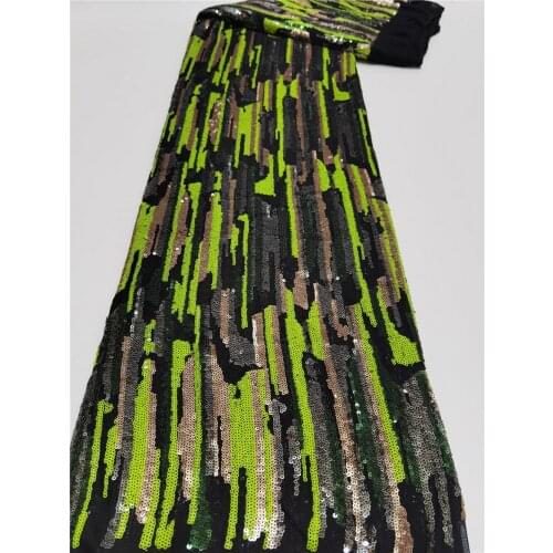 Hot Sale French Nigerian Laces Fabrics With Sequins Sequence African Lace Fabric High Quality French Tulle Lace Material Party