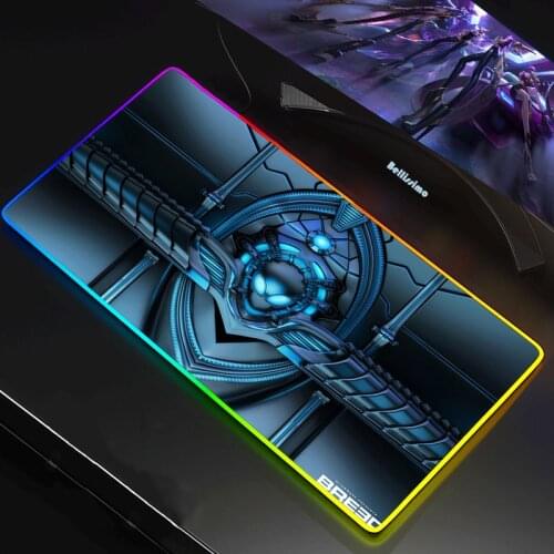 Alienware RGB Gaming Mouse Pad Mousepad Large Cool Mause Pad Keyboard Desk Carpet Game Rubber No-slip LED Mouse Mat Gamer 90x30