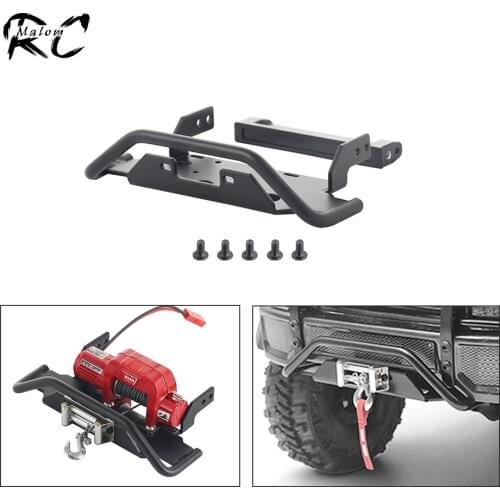 Hard Metal Front Bumper Winch Base for 1:10 RC Crawler -Traxxas TRX-4 G500 4x4 TRX-6 G63 6x6 Upgrade Parts with Screws