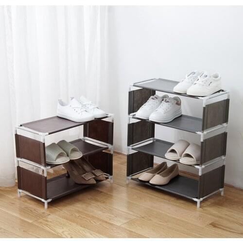 Multifunctional multi-layer shoe rack storage rack household fabric storage rack simple dormitory space saving rack