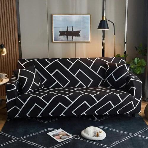 Fashion Stripe L Shape Elastic Sofa Cover Stretch Slipcover Couch Covers for Living Room Home Decor 1/2/3/4 Seater