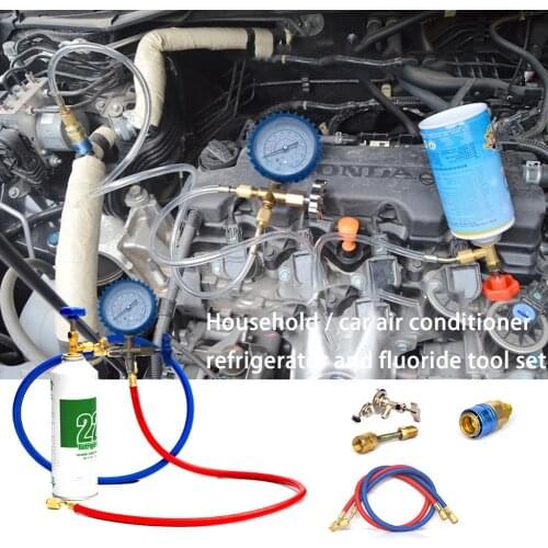 R22 R134A R410 R600 Refrigerant Household Air Conditioning Fluoride Adding Tool Kit Car Air Conditioning Common Cool Gas Meter