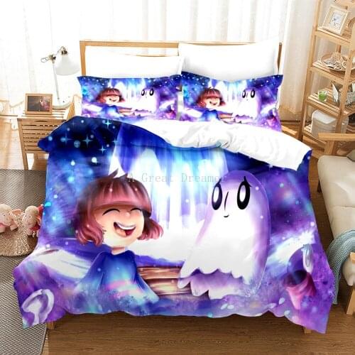 2021 New Game Bedding Set Cute Cartoon Duvet Cover With Pillowcase Bedclothes Best Gift For Children Kids Luxury Bed Set