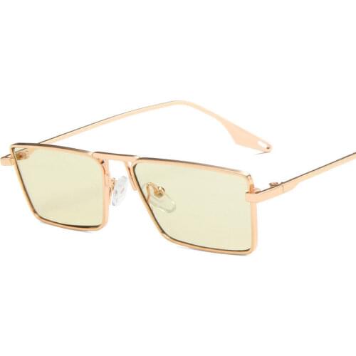 Vintage Narrow Small Sunglasses Women Luxury Brand Metal Frame Sun Glasses Rectangle Driving Eyeglasses Fishing Eyewear Men 2021