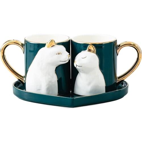 Couple Cup a Pair Couple Ceramic Cup Mug Creative Cup Coffee Cup Birthday Gift