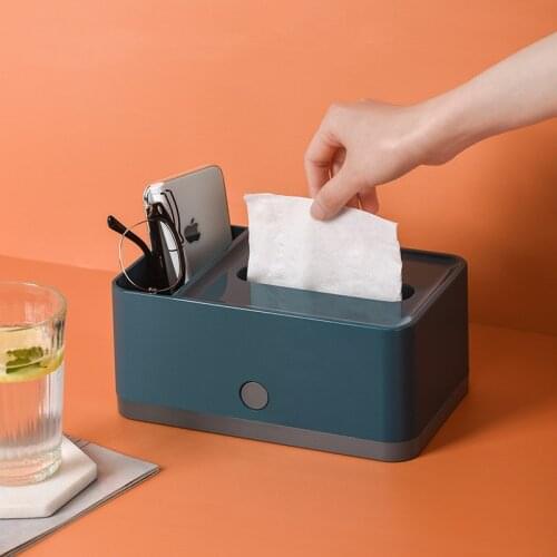 Spring Vertical Desktop Free Perforated Paper Box Removable Desktop Kitchen Paper Household Plastic Baby Wipes Storage Box