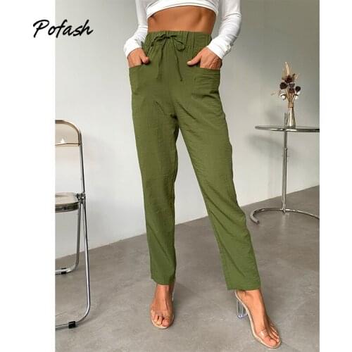 Женские прямые брюки POFASH China At AliExpress