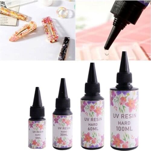 10ml/30ml/60ml/100ml UV Resin Clear Glue Ultraviolet Curing Crystal Glue Epoxy Mold Resin Glue DIY Crafts Jewelry