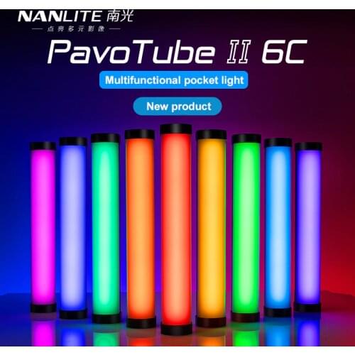 Nanlite PavoTube II 6C Stick Handheld Light 2700-7500K Portable Soft Light Nanguang RGB LED Video Tube 6C Photography Lighting