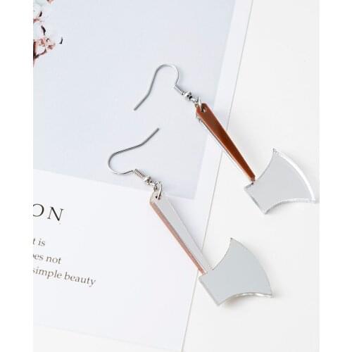 Ax Earrings Handmade Simple Design Ax Drop Earrings for Women Gift Unusual Earrings Hanging Punk Jewelry Cute Small Object