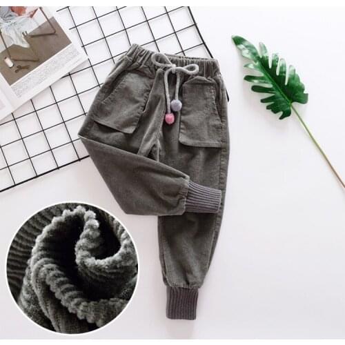 Childrens Corduroy Pants Autumn Winter New Toddler Casual Harem Pants Baby Boys and Girls Warm Trousers Baby Clothes Girl Pants