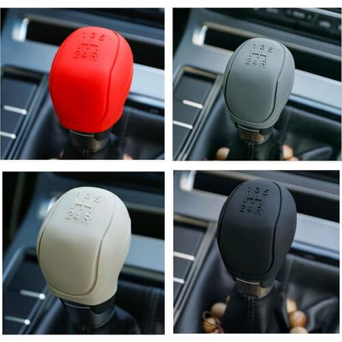 Silicone Car Gear Head Shift Knob Cover Gear Shift Non Slip Grip Grip Handle Case Wear-resistant Gear Rod Cover Handbrake Cove