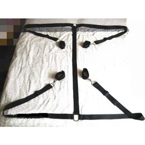 Sex Bondage Nylon Under The Bed Mattress Restraint Kit System with Padded Cuffs Adult Sex Position Helper Sex Products